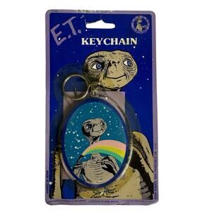 Vintage 1982 ET Extra Terrestrial Keychain Star Power Universal City Studio￼